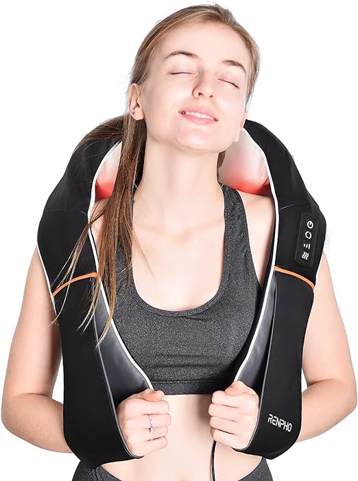 Renpho Electric Shiatsu Neck and Back Massager with Heat