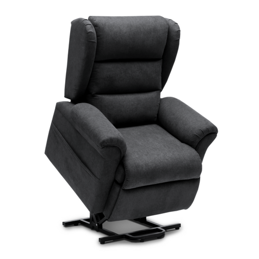 CLEARANCE FLOOR STOCK!! Taranto Fabric Lift Chair - 4 Motor - Dark Grey